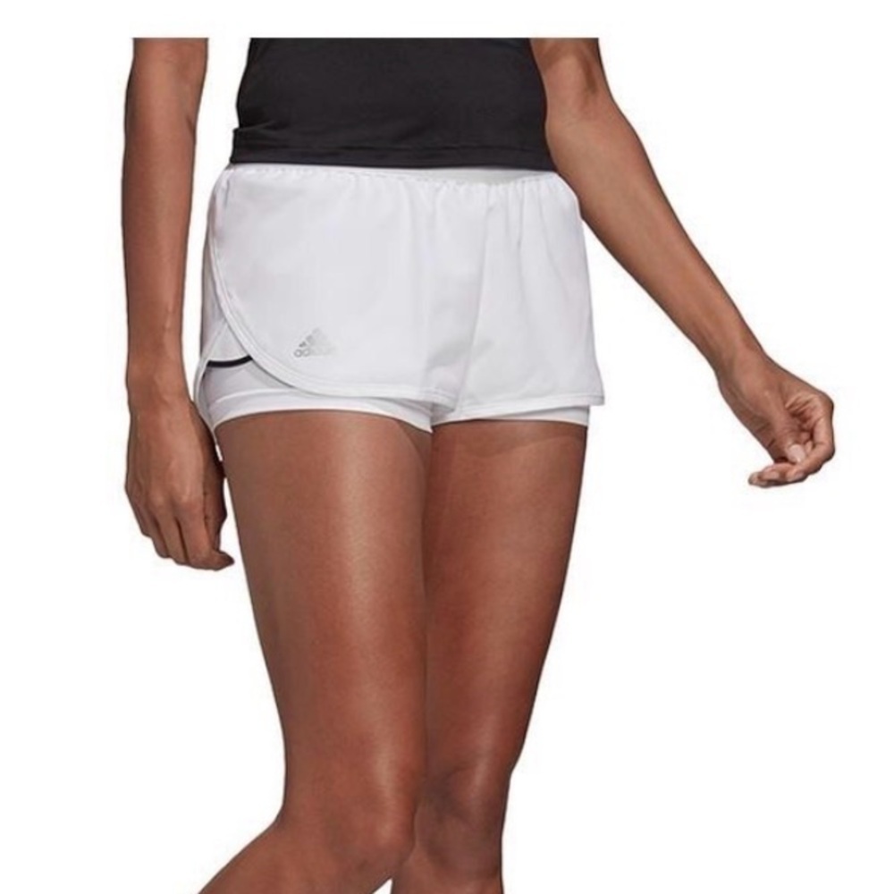 Adidas Women's White Tennis Club Shorts, Size XL
